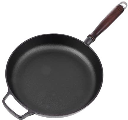 LABRIMP 1pezzi Padella Ghisa Antiadente Per Cucina Per Cottura Steak e Riscaldamento Uniforme Utensile Versatile Per Casa e Ristoranti
