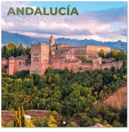 Grupo Erik Kalender 2025 Wandkalender 2025 Reisen Andalusien Kalender 2025 Familienplaner 30 x 30 cm 12 Monate Jahreskalender Familienkalender 2025