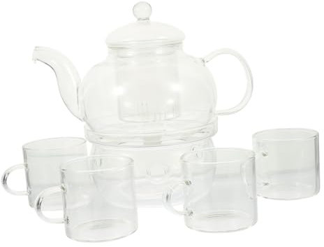 Mikinona 1satz Hitzebeständiger Teekannen Filter Und Tassen Für Kung Fu Tee Kräutertee Früchtetee Inklusive Für Gesellige Anlässe Und Reisen
