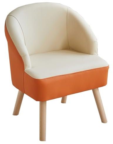 Sessel Kleiner Wohnzimmersessel mit weichem Sitz und Armlehnen - Akzentstuhl für Schlafzimmer, Lounge-Lesesessel, Ledersessel für Esszimmer, Lesezimmer, Wartezimmer