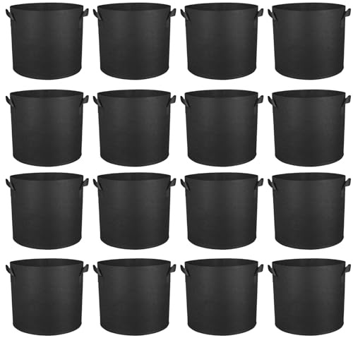 Eivdru 10 Stück Pflanzsack 3 Gallonen Stofftopf 11l Stoff Töpfe aus Vliesstoff Pflanzbeutel mit Griffen Pflanzsäcke für Tomaten, Kartoffeln, Gemüse, Blumen, Balkon, Garten, Gewächshaus