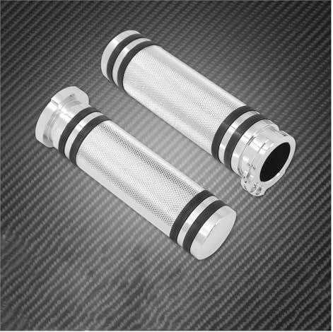 Griffe Lenker Motorrad CNC 1'' 25mm Lenker Handgriffe Schwarz/Chrom Für Har&Ley Sportster XL 1200 XR Touring Dyna Softail für BM&W Für Ho&nda