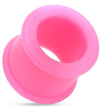 beyoutifulthings Ohr-Tunnel Ultra Soft Silikon Flexibel Ohr-Piercing Ohr-Schmuck Plug Double Flat Flared Sattel-Verschluss 3-26mm