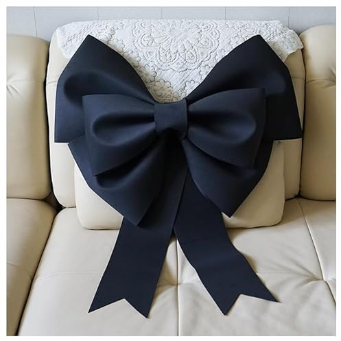 GreatRise Große Schleifen Riesen Schleife Weihnachtsschleifen Dekoschleife Hängende Geschenkschleife Autoschleife für Weihnachtsbaum Kamin Heim Haustür Hochzeit Party Dekoration Schwarz 30cm