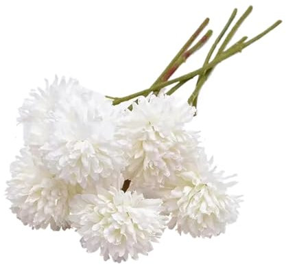 Hortensien Kunstblumen 5 Stück künstliche Pusteblumen, gefälschte Hortensien, Brautstrauß for Hochzeiten, Dekoration for Haus und Garten, Party, Hochzeit, Winter, Weihnachten Hortensien(White G929D)