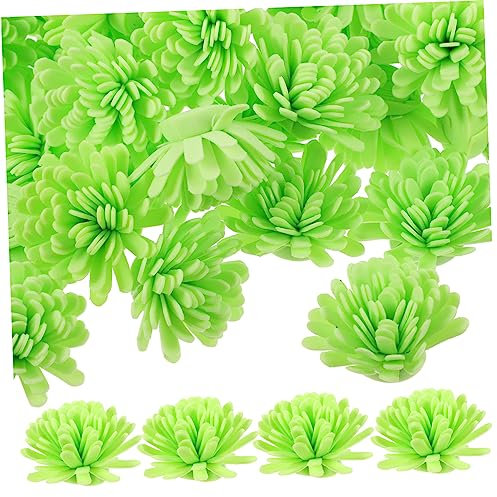 GOOHOCHY 100pcs 5cm Green Artificial Chrysanthemum Flower Oil Diffuser Accessories Pe Foam Passive Aroma Diffusers for Home Office Bathroom Scented Decor