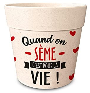 STC Pot/Cache Pot Bambou 13.8x12 Quand on seme...