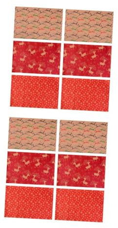 Tofficu 2 Sätze Geschenkpapier Buch Verpackungspapier Packpapier Einpacken Paketpapier Einpackpapier Geschenkverpackung Aus Papier Weihnachtsverpackungspapier Kraftpapier 6 Stück * 2