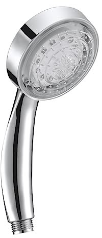 LIFKOME Led Duschkopf Farbwechsel Mit Temperaturanzeige Rund Abs Gehärtet 215mm Lang 20mm Anschluss Wassergesteuerte Led Beleuchtung Für Bad Und Dusche