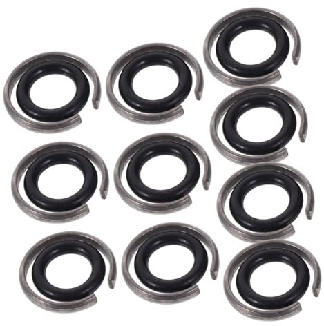 NUOBESTY Impact Wrench Socket Retaining Ring Clip Set, Iron and Rubber, Simple Installation, Wear-Resistant Replacement Rings for Wrench Socket and Sleeve, 10 Sets Random Color