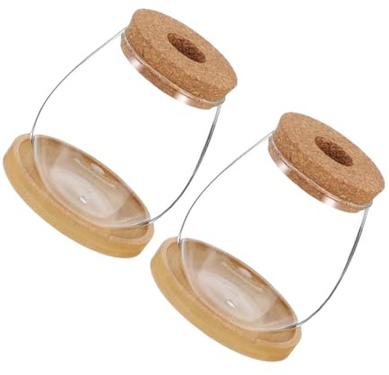 TOYANDONA 2sets Hydroponic Glass Vase Creative Hydroponic Plant Bottle for Indoor Plants Flower Display Kitchen Herb Vase