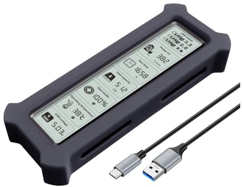 Uhidka M2 Caso SSD con Screen Schermate Intelligente Digital USB3.2 Gen2 Type C Box M. 2 SSD Enclosure 5GBPS Protocollo A