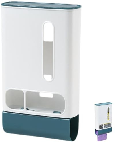 Sosoport Distributeur De Sacs Poubelle Mural Support pour Poubelle Économiseur De en Plastique Boîte De Rangement pour Cuisine Et Maison 30.50 X 18.00 X 7.50 Cm