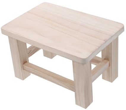 Compact Solid Wooden Stool - Versatile Footrest & Plant Stand for Home Use Elegant Entryway Bench for Shoe Changing Low Sitting Solution for Small Spaces