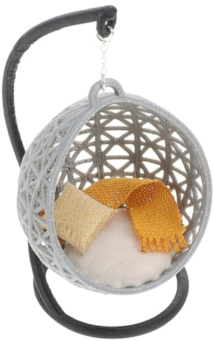 Abaodam Miniature Doll Swing Chair Model for Dollhouse Decoration, Plastic Movable Swing Chair with Versatile Use for Cabinets and Desks, Suitable for Adults and Children