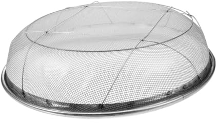 Yardwe Edelstahl Gartensieb 42cm mit 2mm Maschenweite Bodensieb Manuell Robustes Pflanzbodenfilter für Garten Erde und Kompost