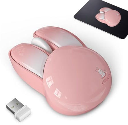Ratón inalámbrico – Ratón silencioso 2,4 G, diseño simpático Conejo | inalámbrico | portátil ergonómico para ordenador portátil de oficina escritorio gadget compacto para estudiantes profesio