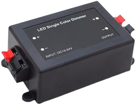 Atenuador de carcasa de plástico negro de 3 teclas, tira de luz de 12-24V, atenuador de tira de luz LED, atenuador de tira de luz suave