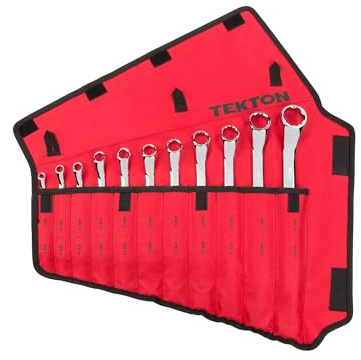 TEKTON 45-Degree Offset Box End Wrench Set, 11-Piece (6-32 mm) - Pouch | WBE24511