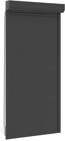 vidaXL Rollladen Gute Wärme- und Schalldämmung Rollladenpanzer Behang Rolladen Rolladenbehang Vorbaurollladen Vorbaurolladen Aluminium 100x210cm Anthrazit