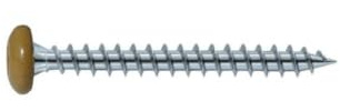 Vis bois 5x50 mm tête couleur chêne moyen tête cylindrique torx zinguées par 50