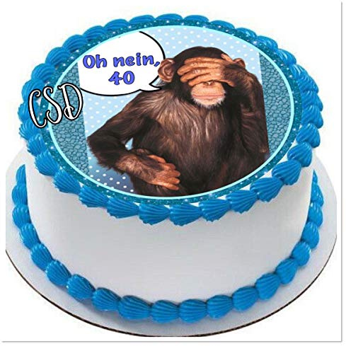 Tortenaufleger 40.Geburtstag M4, Essbares Tortenbild, Zuckerpapier, Fototorte, Geburtstag