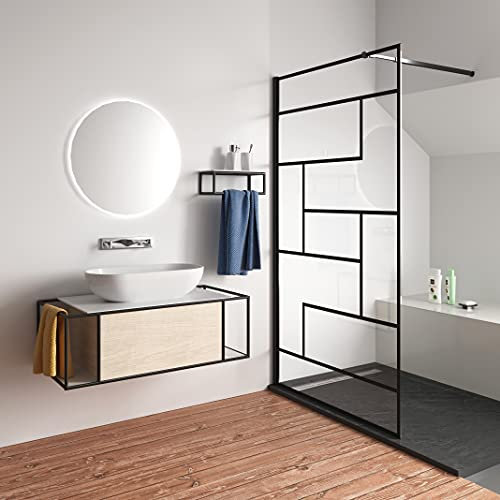 AICA paroi de douche 140x200cm en 8mm verre anticalcaire paroi de douche à l'italienne Style MODERNE