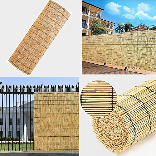 BcofoA Dekorative Garten-Zaunwand, natürliche geschälte Schilfzaunplatte, Sichtschutzrolle, Schilfgittervorhang, Schilfzaun für Garten, Innen, Balkonfenster (Size : 70cmx300cm(2.3ftx10ft))