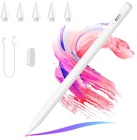 CC Store Pencil for iPad (2025-2018), Palm Rejection & Tilt Sensitivity, Stylus Pen Compatible iPad A16 11/10/9/8/7/6th Gen, Pro 11/12.9/13 Inch, Air 6/5/4/3, Mini 5/6