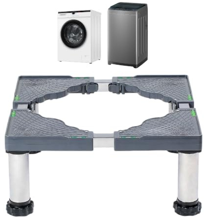 Verstellbares Untergestell für Kühlschrank & Trockner - Anti-Vibration Sockel 45-70cm - FüßEHöhe 20 cm mit Saugnapf