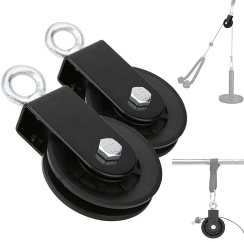 Polea de Cable, Bloque de Polea Giratoria de Única 90mm Rotación 360 Para Sistema de Polea de Gimnasio, Bloques de Elevación, Equipo de Gimnasio, Proyectos de Bricolaje para El Hogar, 2PCS