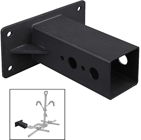 KSWLOR Anhängerkupplungs-Adapter, Fahrrad- und Laderack, zum Aufhängen, Garagenständer, Wandhalterung, robuster Anhängerkupplungsempfänger, 5,1 cm Aufbewahrung, Anhänger-Empfänger-Haken hält 81,6 kg