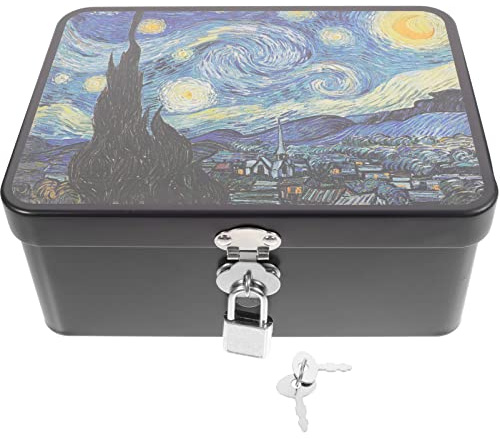 Zerodeko Metallbox Mit Deckel Und Schloss Aufbewahrungsbox Aus Weißblech 6.89X5.12X2.95in Für Schmuck Ringe Ohrringe Und Kleine Erinnerungsstücke