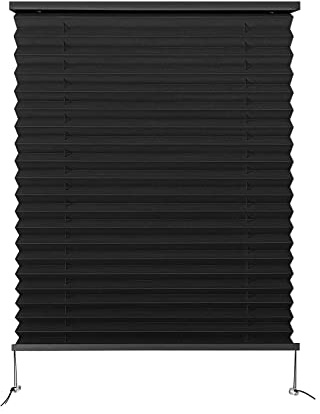 Dulepax RV Blinds,RV Pleated Shades,RV Blinds Pleated Shades, 20 W x 24 L Black RV Window Shades,Camper Blinds,RV Window Blinds for RV Camper Travel Trailers Motorhome's Window