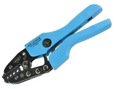 AN-110TX Herramienta de crimpado de terminales no aislados 22-8AWG Alicates crimpadores hexagonales para conector desnudo de cable eléctrico