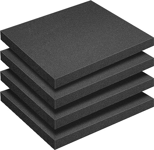 4 Stück Schaumstoff Zuschnitt 400x300mm-Schaumstoffinlay für Schutzkoffer | Schaumstoffeinlage Tabletop Basteln Dämmen - als Werkzeugeinlage zum selbst zuschneiden Höhe: 40 mm