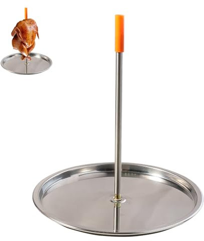 ZCYKJ Spiedino verticale per barbecue, in acciaio inox, spiedo per barbecue, griglia per pollo, torrefazione, griglia verticale per carne per bistecca, pollo, pesce, tacchino, kebab
