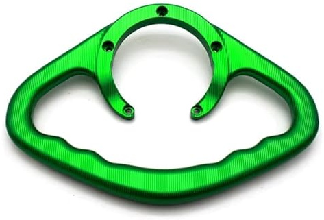 Manilla de tanque de combustible para motocicleta con asa de agarre para acompañante y reposabrazos para Kawasaki ZR/Z800 Z750 Z1000 Z1000SX ZX6R ZX10R (Verde)