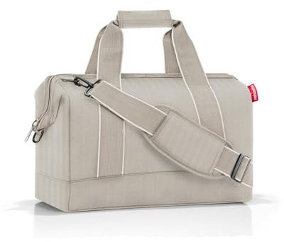 reisenthel allrounder M herringbone sand – Vielfältige Doktortasche zum Reisen, für die Arbeit oder Freizeit – Mit funktional-stylischem Design