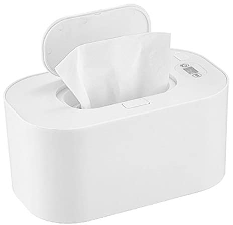 Odorkle Infant Wipes Heater,Portable PP Adjustable Temperature Large Capacity Baby Wet Wipes Warmer Dispenser (White)
