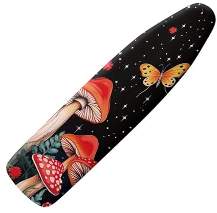 Dolyues Pilz-Bügelbrettbezug mit Polsterung, hitzebeständiger Bügelbrettbezug und Polster, dicker Bügelbrettbezug, Zubehör (Schmetterling)