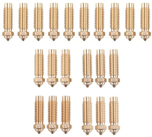 Desikixudy 22-Teiliges MessingdüSen-Set für Neptune 4 Plus, 3D-Drucker-DüSen-Set für Neptune 4 Plus/Neptune 4 Max