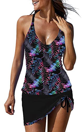 WILLBEST unterwäsche Damen Push up Badeanzug Damen Badeanzug Unterhosen 10er Pack meerjungfrauenflosse Sport Oberteile Tankini Cup e Bikini Hose high Waist unterwäsche Set Frauen grüner