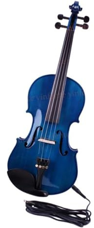 strumento violino 4/4 Violino Elettrico Acustico Violino In Acero Massiccio, Abete Rosso, Custodia Per Violino Blu