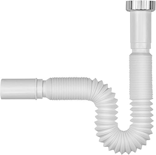 Kippen 5807 - Tubo sifón de desagüe flexible para fregaderos y lavabos con rosca estandarizada G 1-1/4 (39 mm)