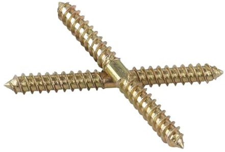 CHATROOM 20–50 Stück M4 M5 M6 25–70 mm Stockschrauben Doppelgewinde selbstschneidende Schrauben Holzmöbel Befestigungsschrauben Farbe verzinkt (Size : 50pcs M4x25mm)