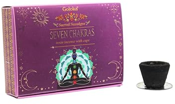 6 Räucherkopfformen | 7 Chakras | Für Rituale | Natürlich und Umweltfreundlich | Energetische Reinigung | Entspannung | Meditation | Yoga