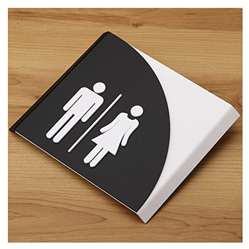 CHFYIJYHM Toiletten-Identifikationsschild, Acryl-Toilettenschilder for Männer und Frauen, erhabene Symbole, Badezimmertürschilder, Toilettenschilder(C)