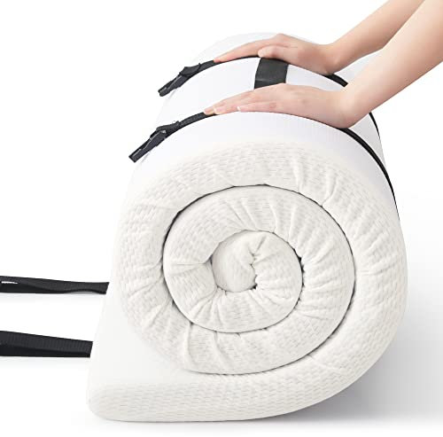 Jamdok Single Foam Mattress Topper For Camping Bed,Car Mattress,Sofa,Roll Up Floors Mat,Folding Sleep Pad,Portable(190X75X5cm)