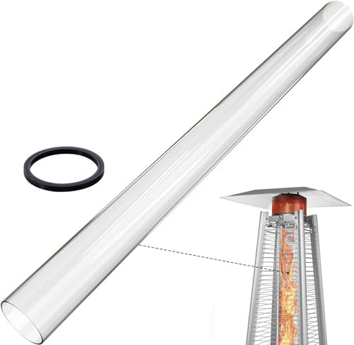 frides Tubo di Vetro di Quarzo per Stufa A Fungo Riscaldante per Terrazze A Piramide con Anello in Neoprene Anello in Silicone